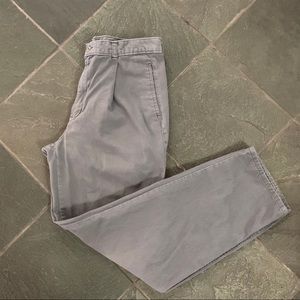 Dockers classic pleated pants gray twill khakis